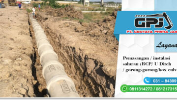 layanan Pemasangan instalasi saluran (RCP U Ditch gorong-gorongbox culvert)